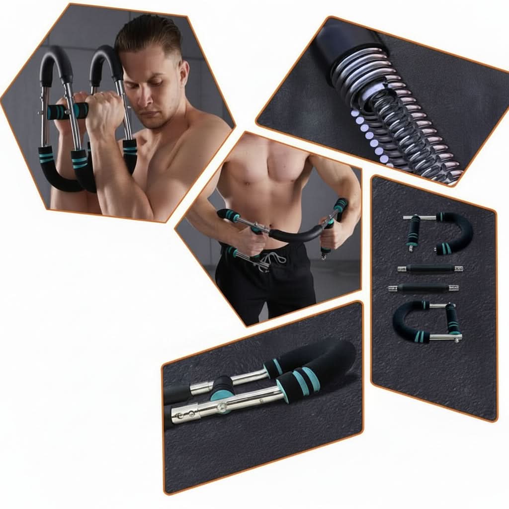 Adjustable Resistance Bar for Arm and Chest Strength Training