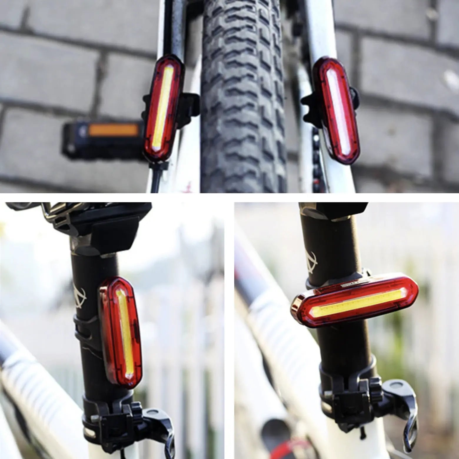 LED Bicycle Taillight with Rechargeable Battery – Broad Visibility