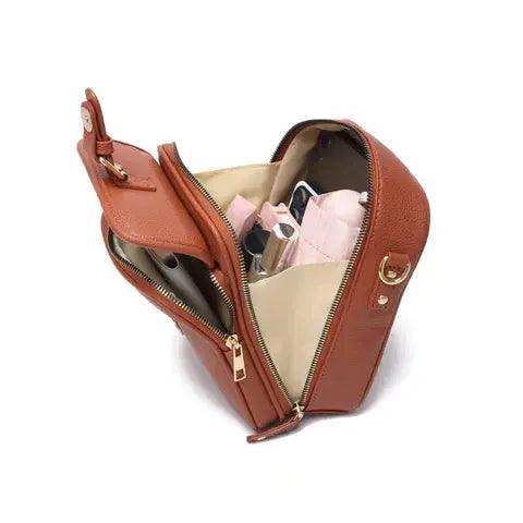 Shoulder Bag in Faux Leather – 10 Card Slots and 2 Pockets