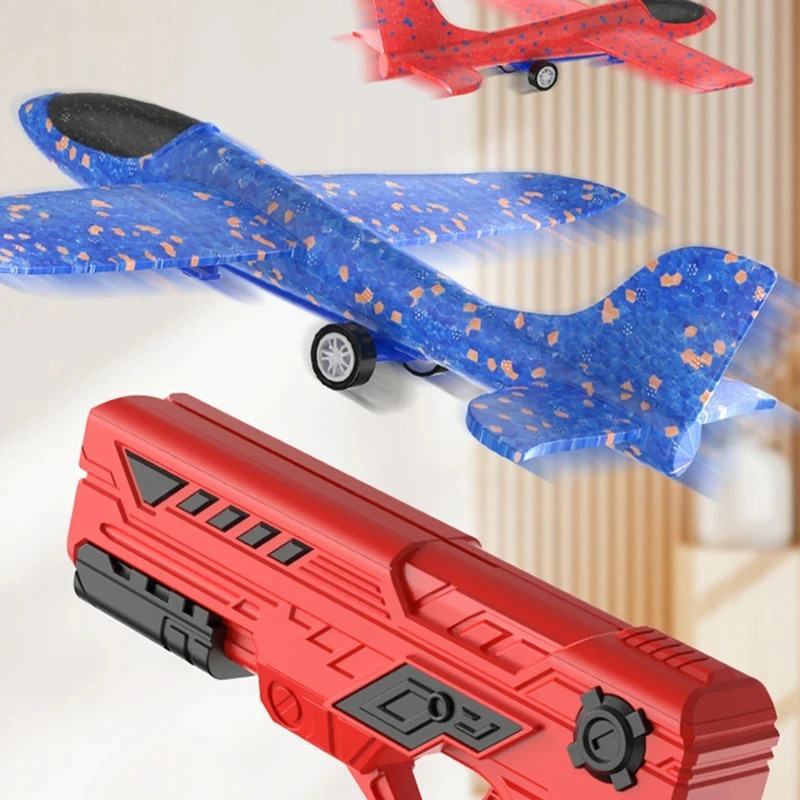 Outdoor Play Foam Airplane with Launching Device