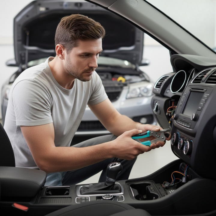 Scratch-Free Removal Clip Pliers for Vehicle Interiors