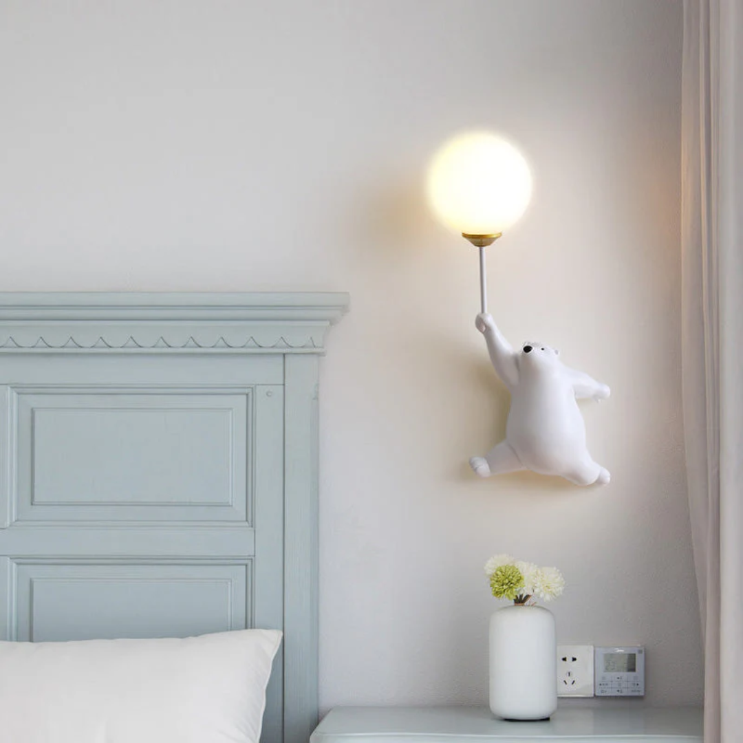 Bear-Shaped LED Wall Lamp with Three Color Options