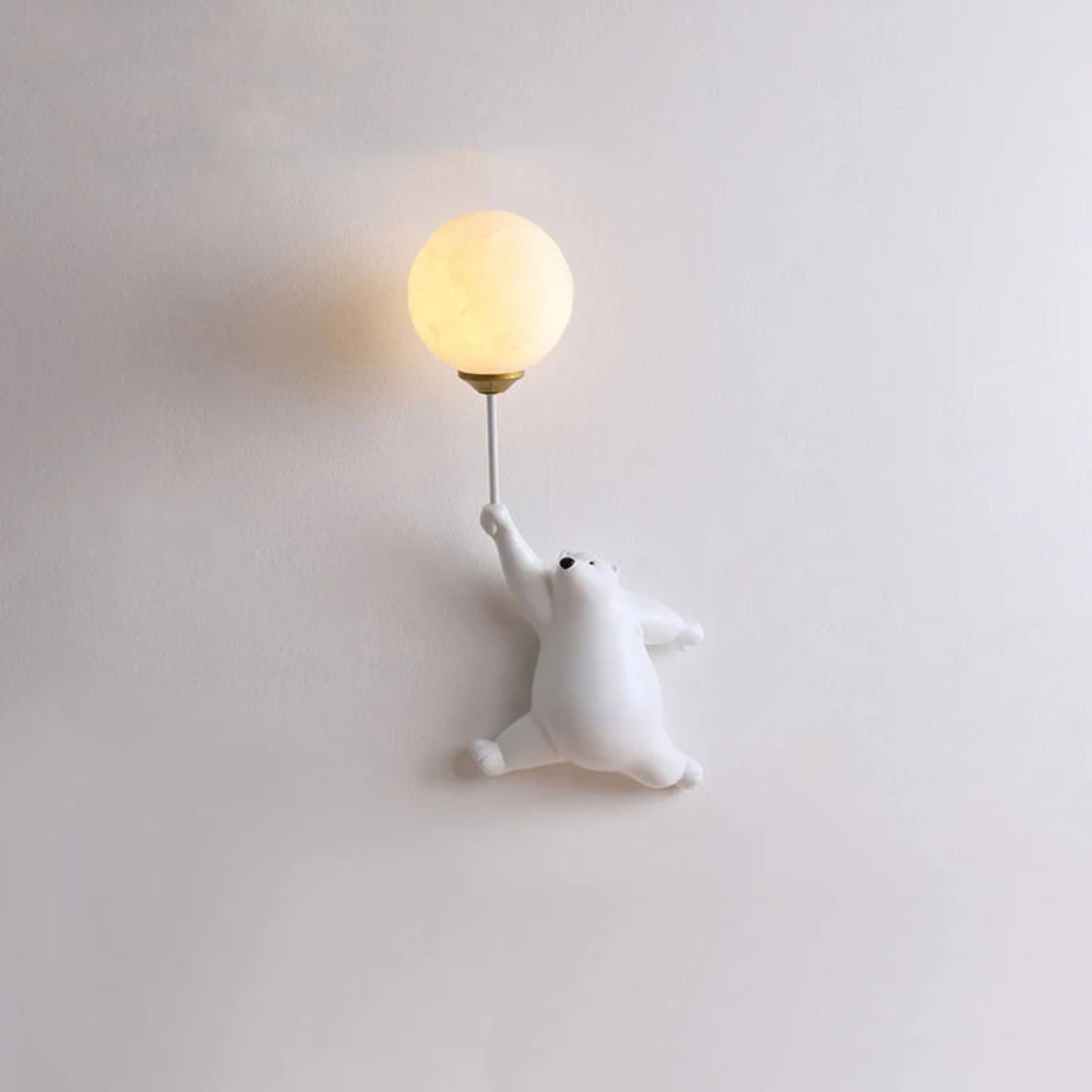 Bear-Shaped LED Wall Lamp with Three Color Options