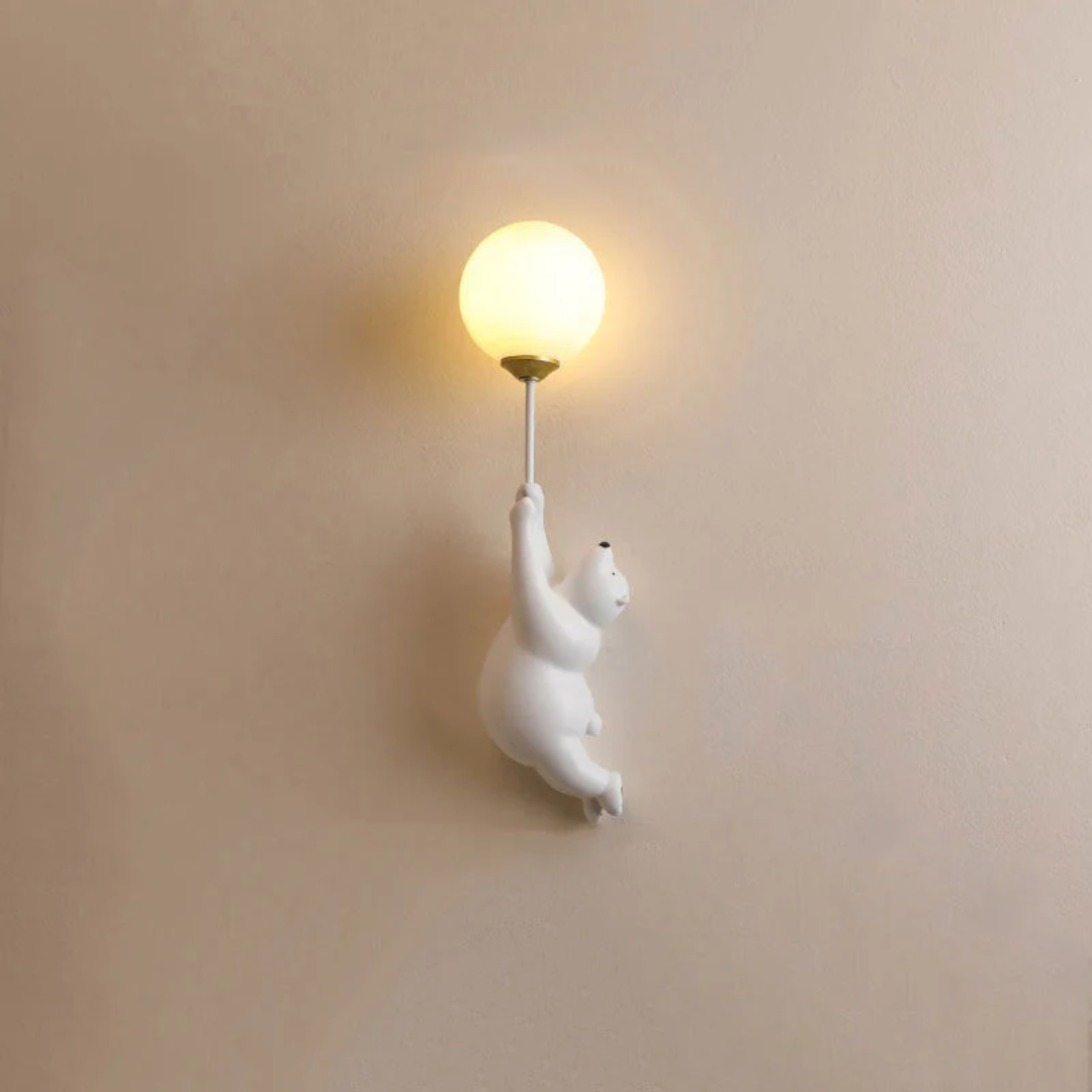 Bear-Shaped LED Wall Lamp with Three Color Options