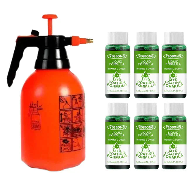 Natural Lawn Renewal Spray with Grass Seed Formula