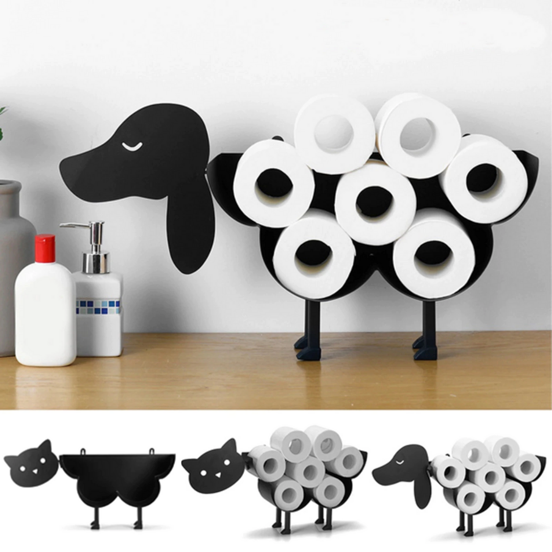 Animal-Themed Toilet Paper Dispenser – Stylish and Practical