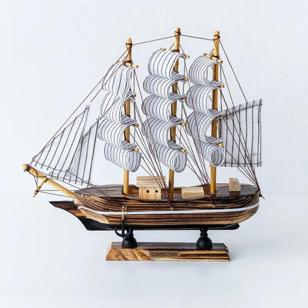 LED Illuminated Sailing Ship Figurine
