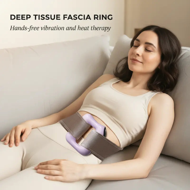 Hands-Free Massage Belt with Heat and Vibration Function