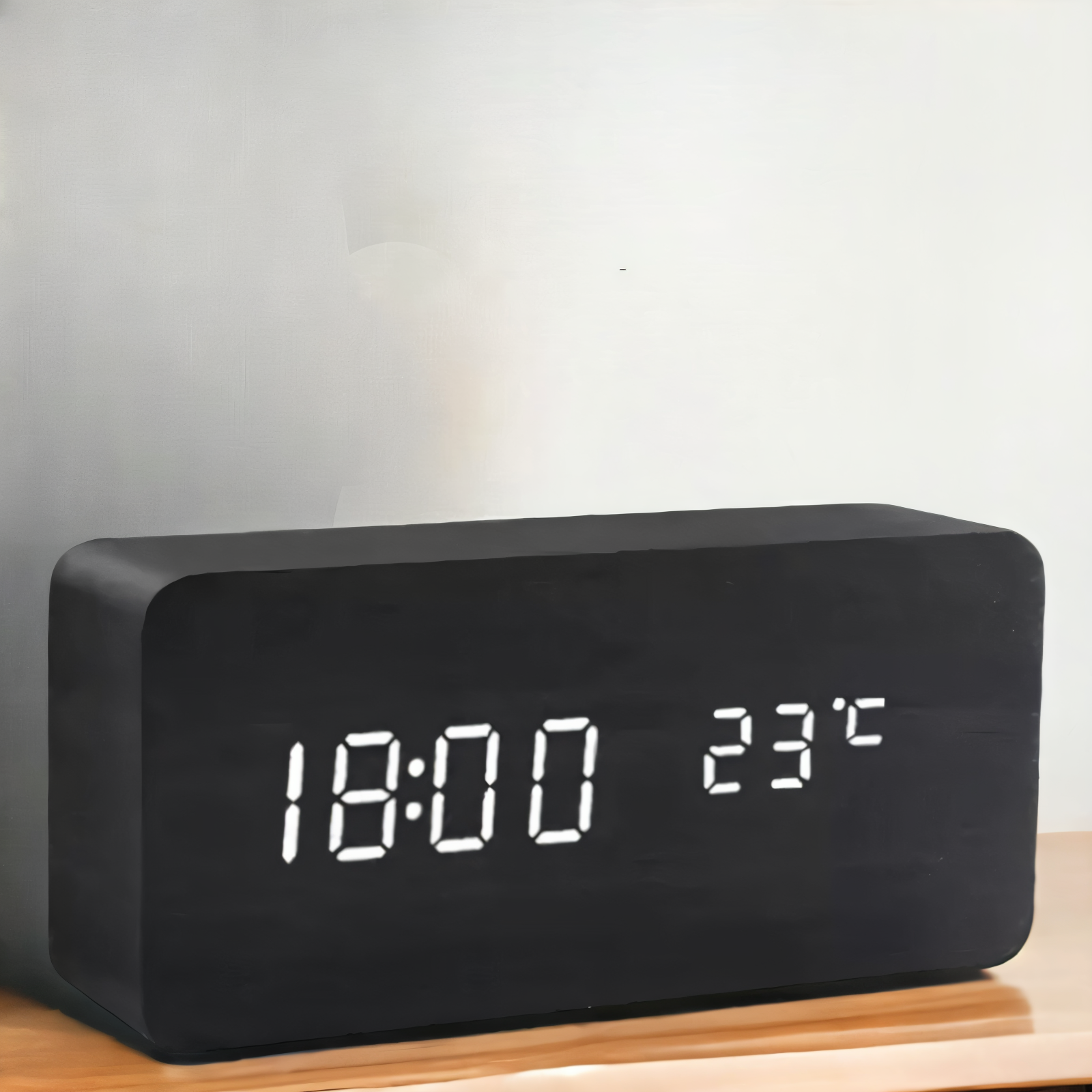 Natural Harmony LED Alarm Clock with Climate Display
