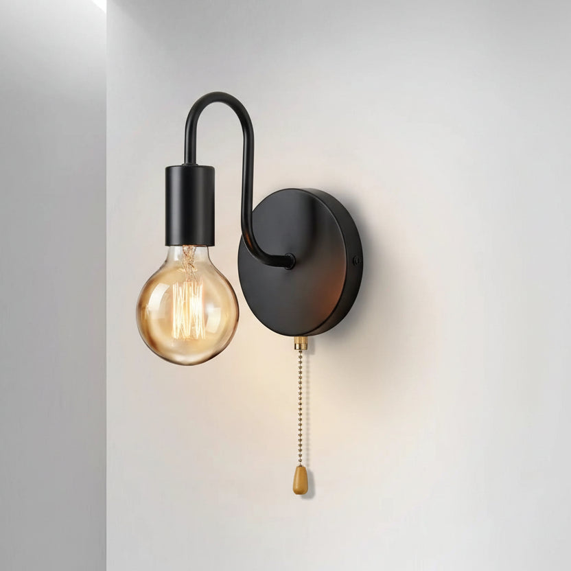 Elegant Curved Gooseneck Wall Light for Indoor Spaces
