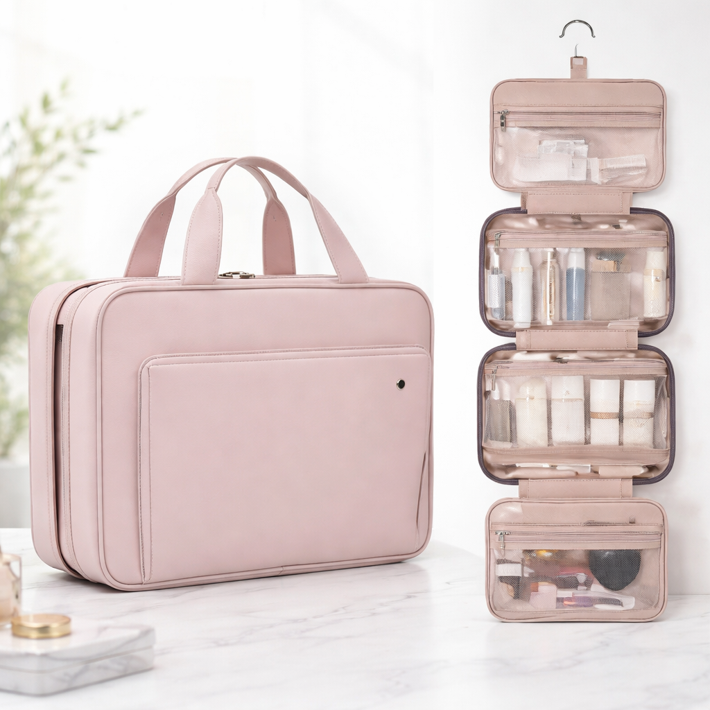 Waterproof Hanging Toiletry Organizer | Travel Cosmetic Storage Bag