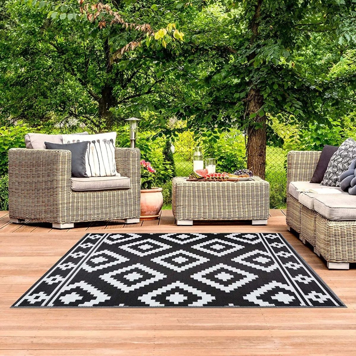 Water-Resistant Patio Mat for Versatile Indoor and Outdoor Use