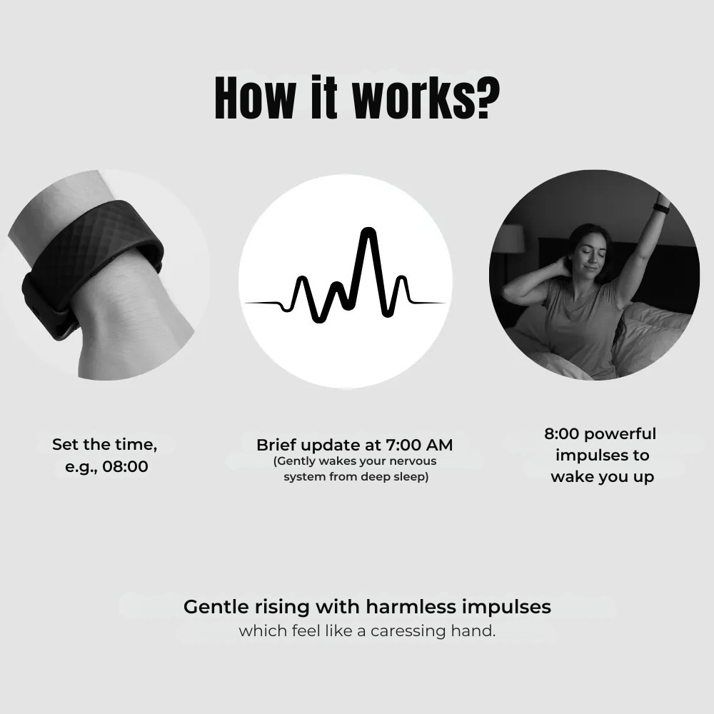 Alarm Clock | Silent Wake-Up without Sound | Adjustable Brightness