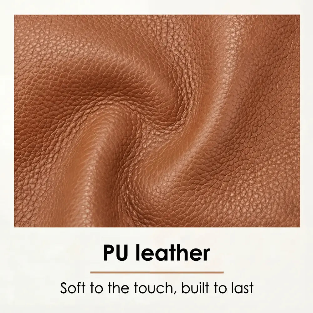 Versatile and Organized Synthetic Leather Hobo Bag