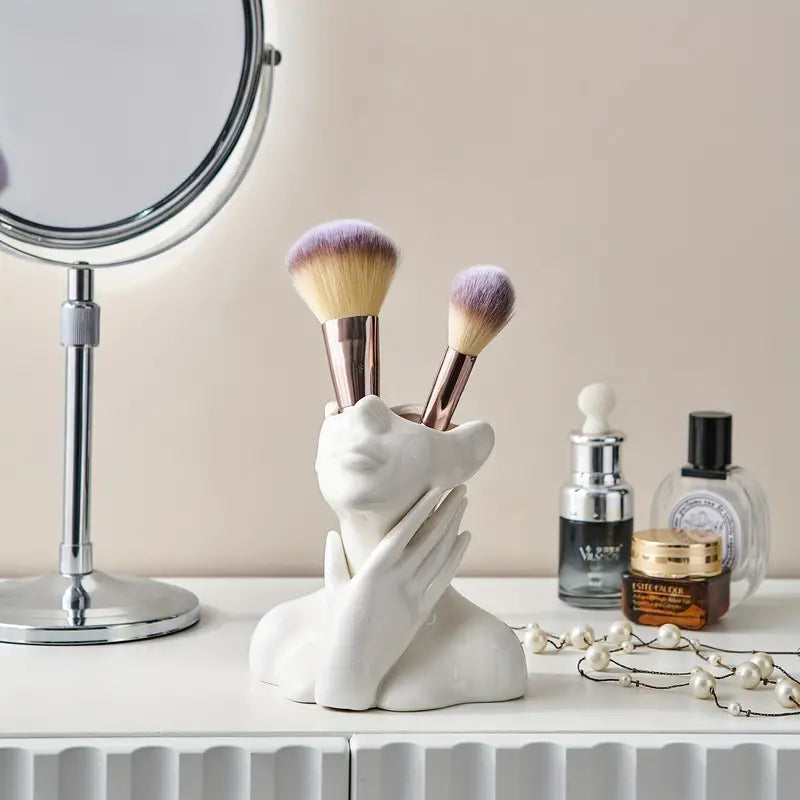 Sleek White Vase - Chic Modern Accent for Your Home