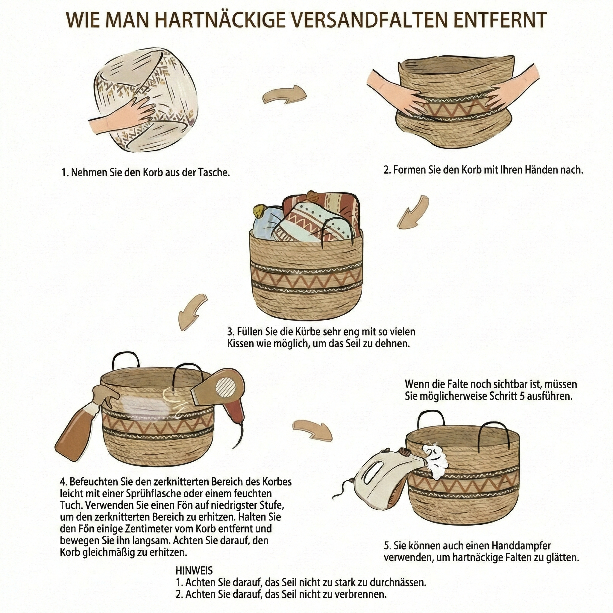 Tall Cotton Laundry Basket – Round Shape for Optimal Storage