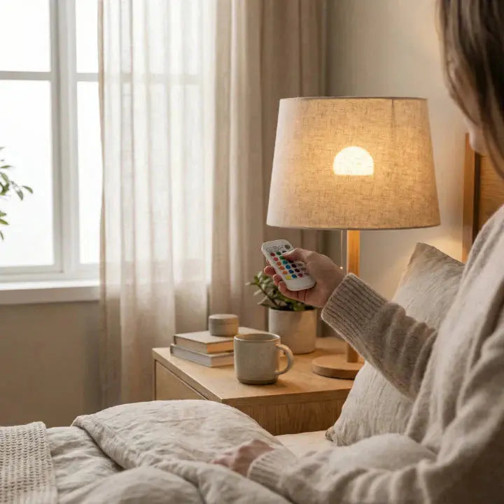 Wireless E27 RGB LED Lamp with Remote – Rechargeable Light Fixture