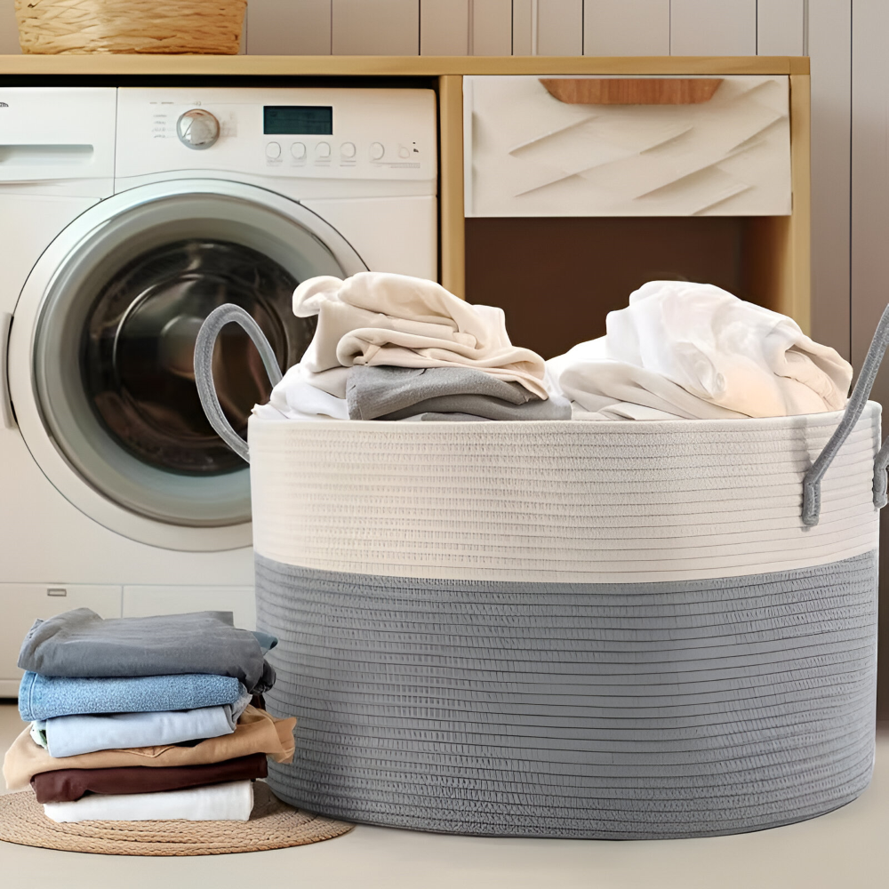 Woven Storage Basket – Large Organizer for Laundry and Toys