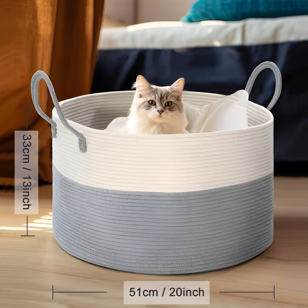 Woven Storage Basket – Large Organizer for Laundry and Toys