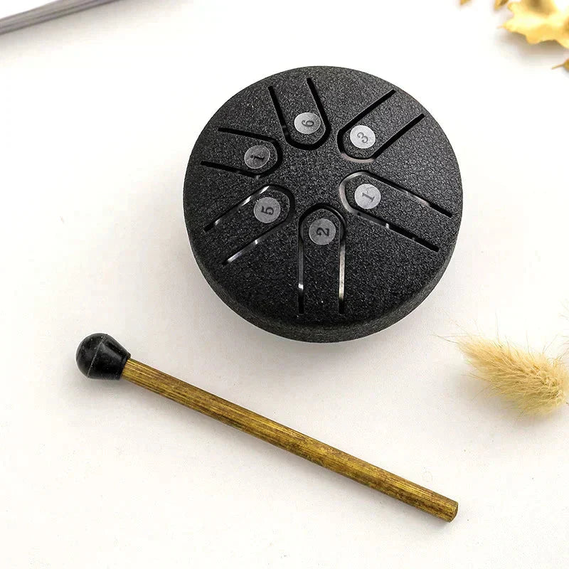Portable 6-Tone Tongue Drum – Soothing Melodies for Travel