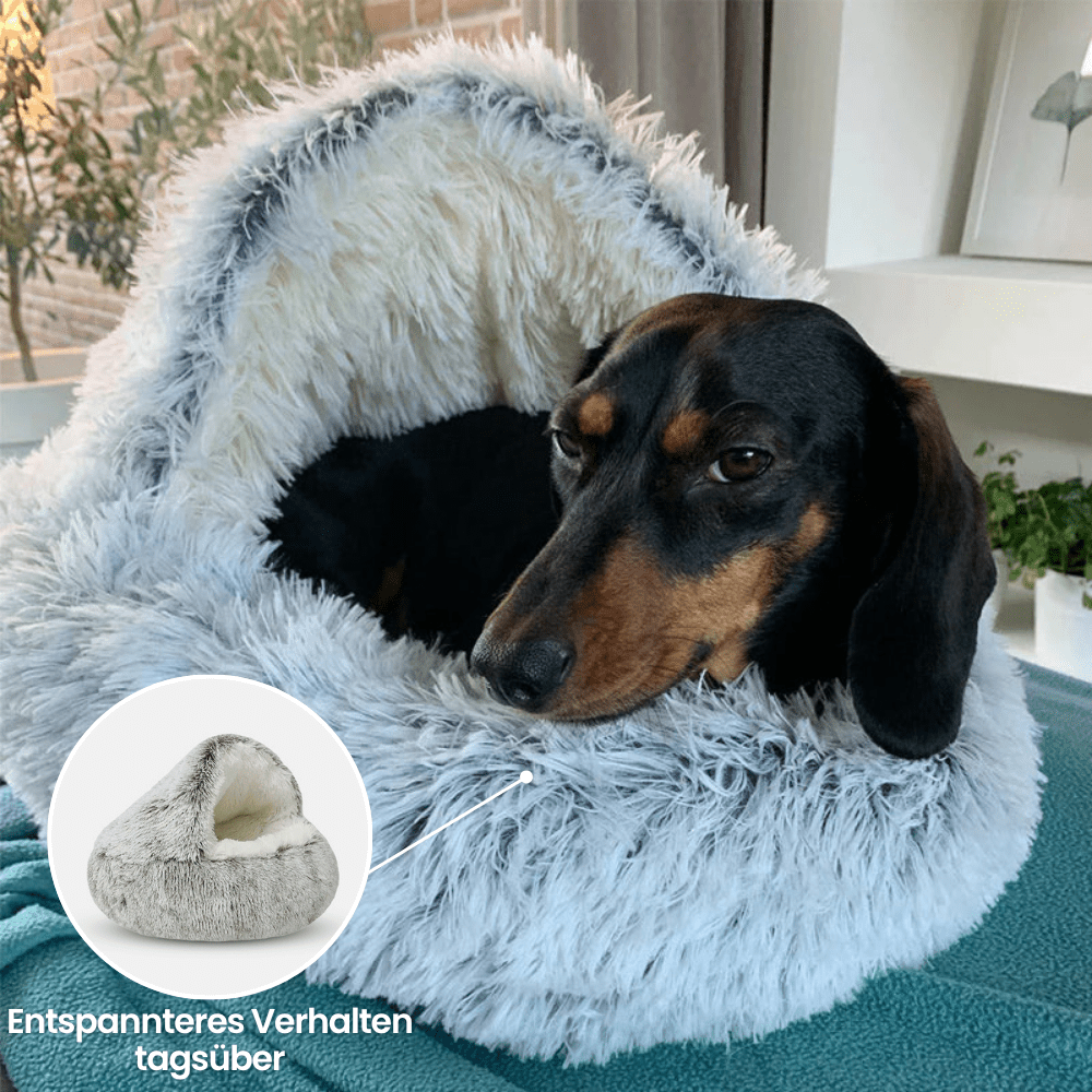 Hooded Pet Cave – Comfortable Hideaway for Cats and Dogs