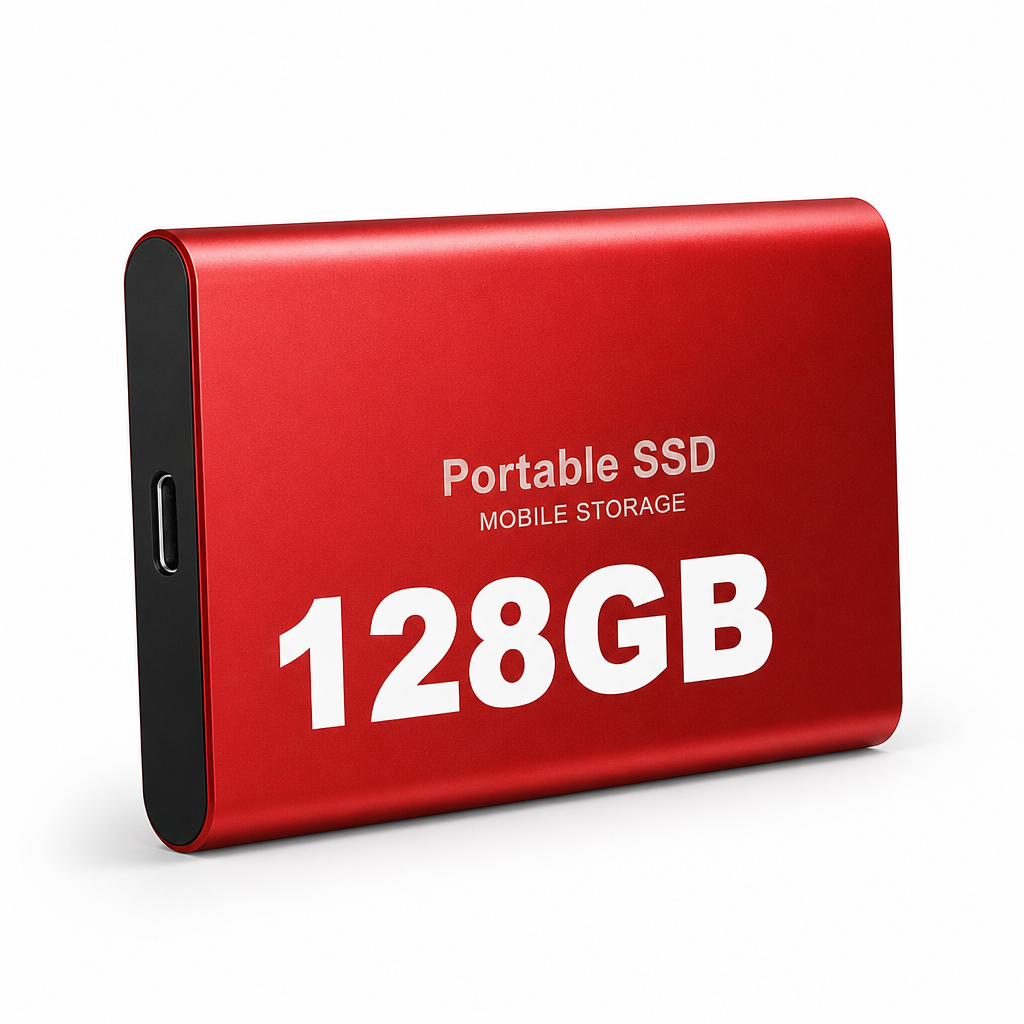 Aluminum Shockproof USB‑C External SSD (128GB)