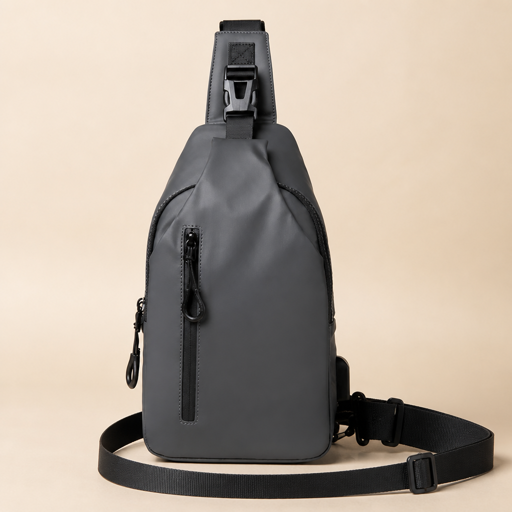 VertaShield™ – Waterproof Crossbody Sling Bag with USB Charging Port