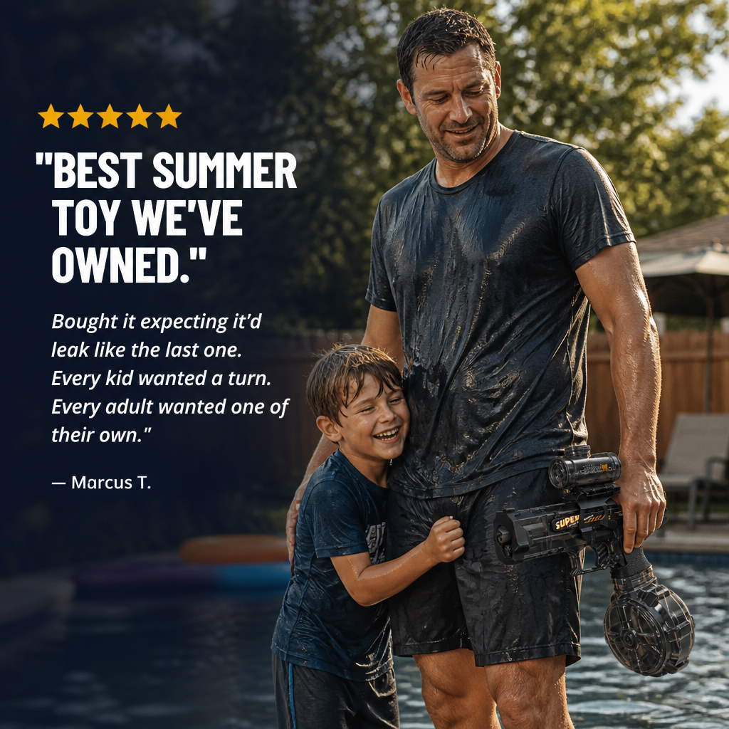 ThunderSplash™ — Soak Your Backyard Without Pumping, USB-C Powered & Muzzle-Flash Lights