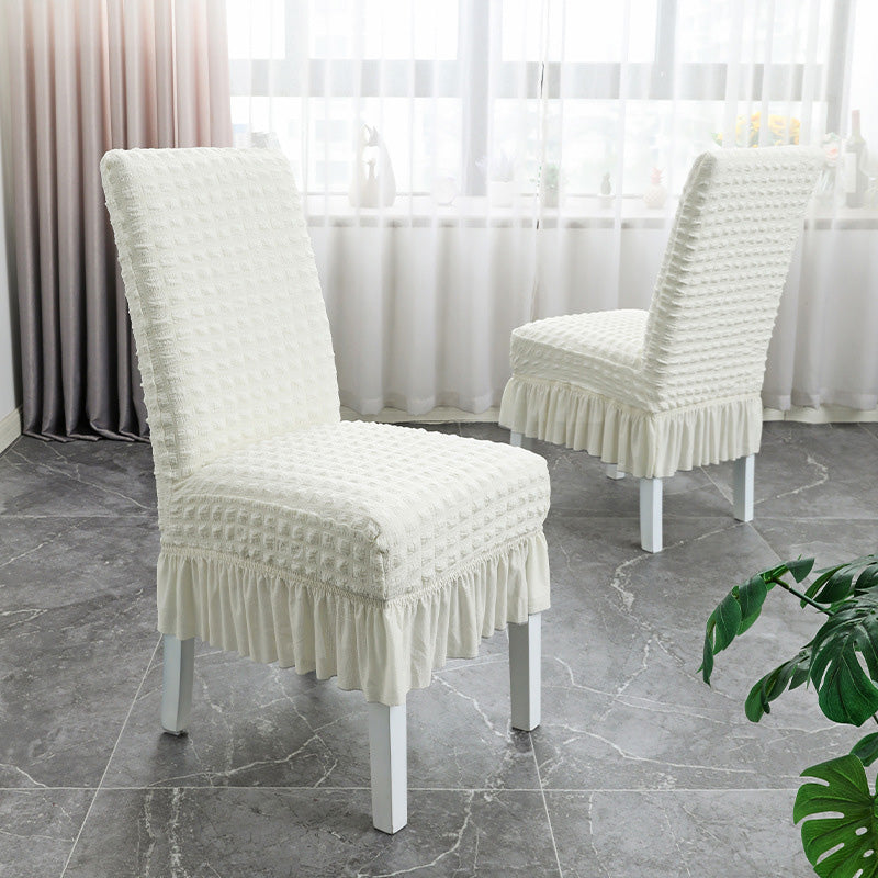 Non-Slip Stretchable Ruffled Chair Covers