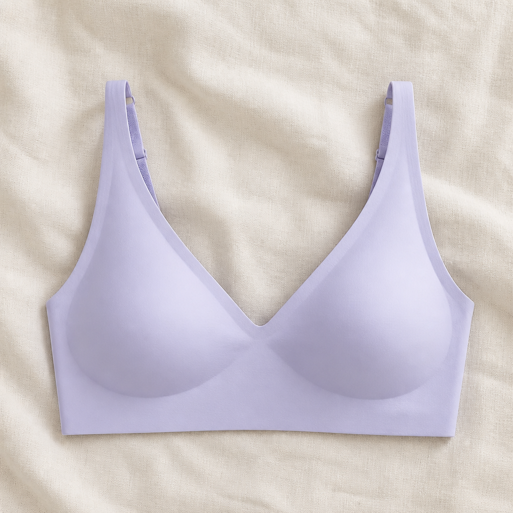 LumiFit™ – Wireless Seamless Bra with Softly Padded V-Neck Cups