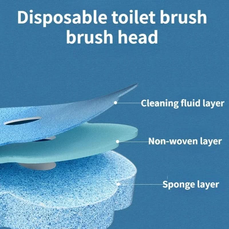 Disposable Toilet Brush Set with Interchangeable Heads
