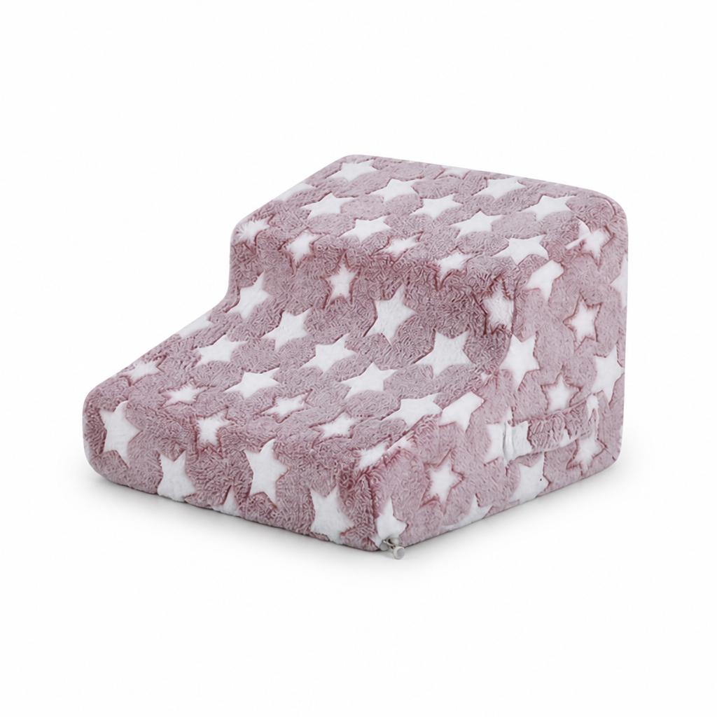Plush-Covered Non-Slip Pet Steps (2–4 Steps)