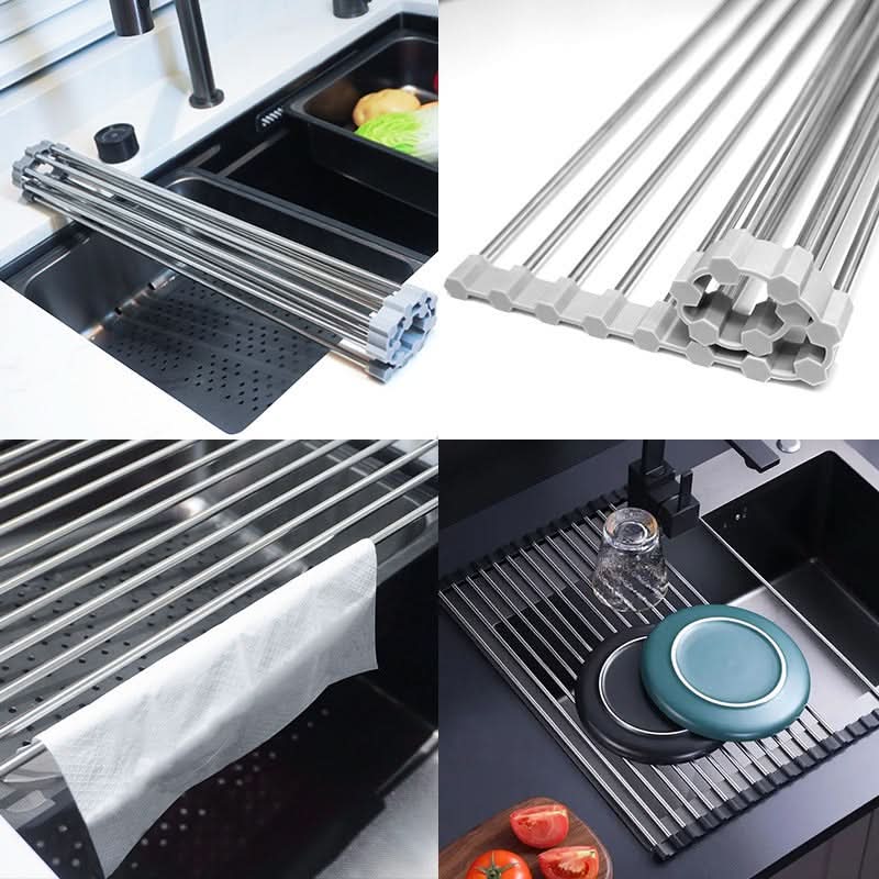 Stainless Steel Dish Drying Rack – Roll-Up Design
