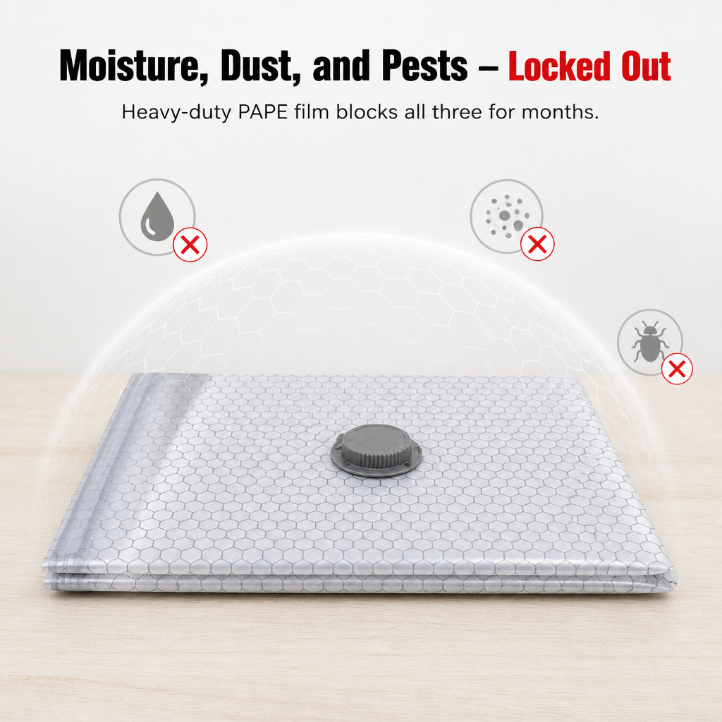 SpaceSculptor™ — Slash Closet Clutter by 80% Without Bags That Bulge Back