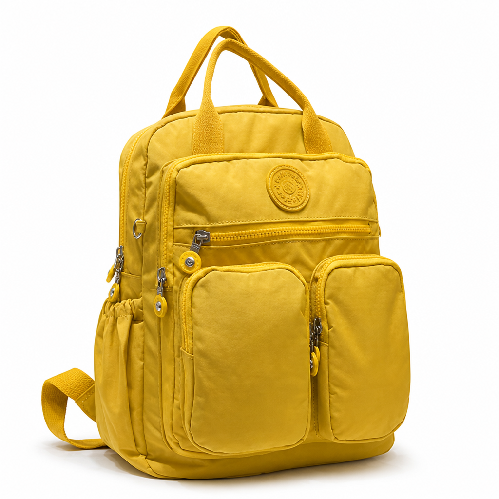 Water-Resistant Multi-Pocket Backpack (Padded Grip)