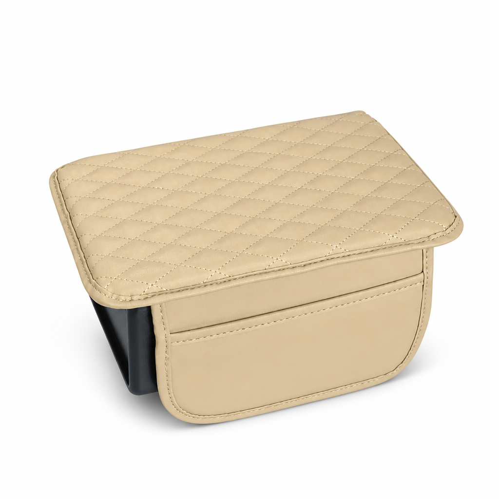 PU Leather Built-In Storage Armrest Mat