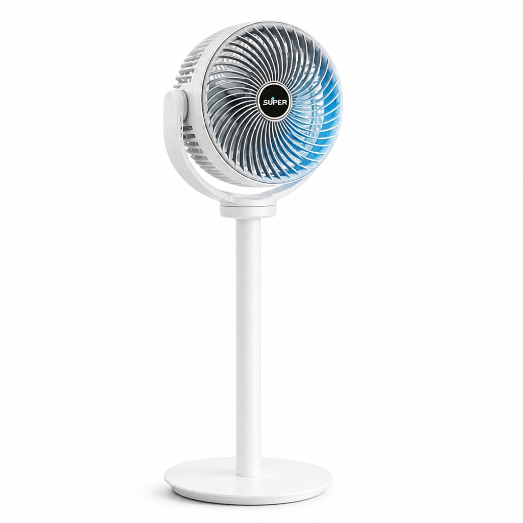 5-Speed 360-Degree USB-Rechargeable Floor Fan