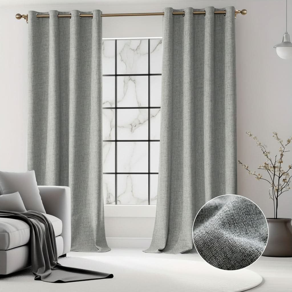 Textured Blackout Curtains for Stylish Living Room Decor