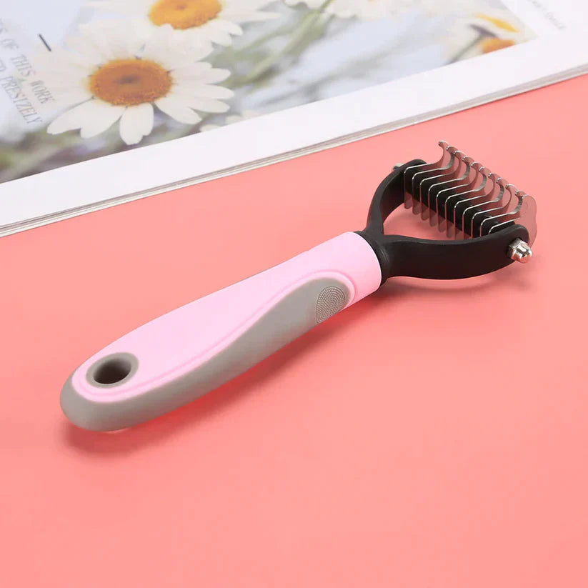 Pet Grooming Brush for Cats and Dogs – Stainless Steel Bristles