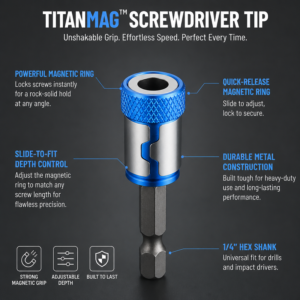 TitanMag™ — Take Control and Finish Every Screw with Unshakable Precision and Zero Stress
