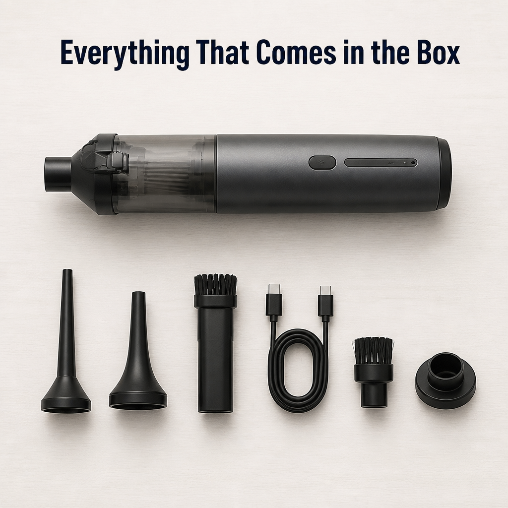 TurboSweep™ — Vacuum and Blow Clean Your Entire Car with One Charge