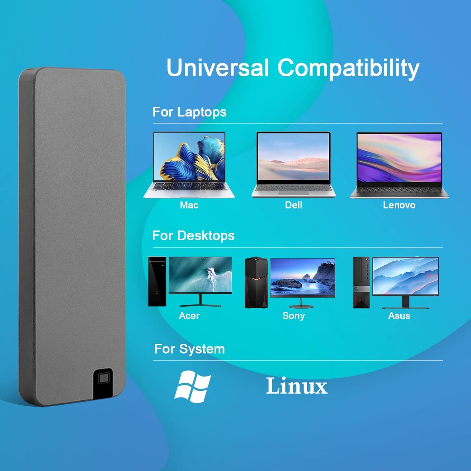 Hard Drive | Fast USB Data Exchange | Durable Aluminum Casing | DataHaven