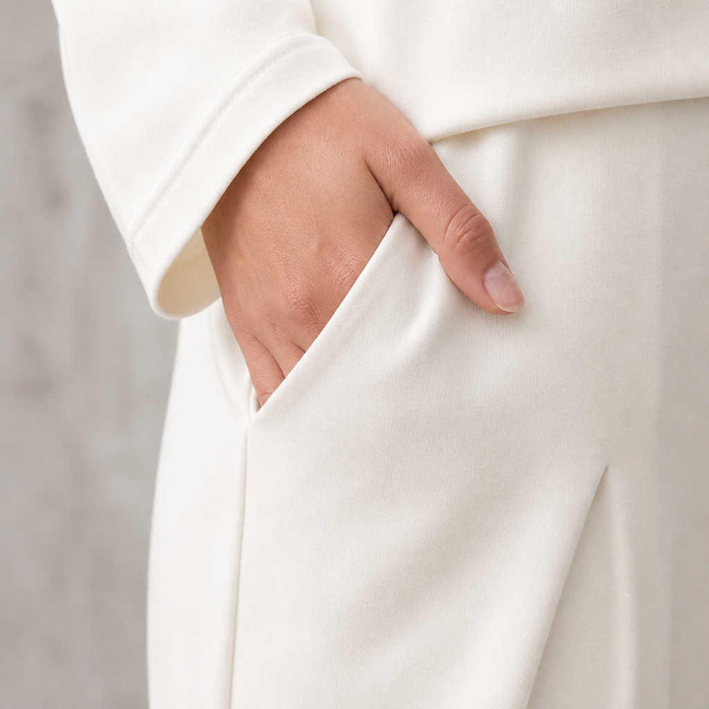 Mirelle™ – Casual Boat-Neck Two-Piece Outfit with Tapered Pleated Trousers