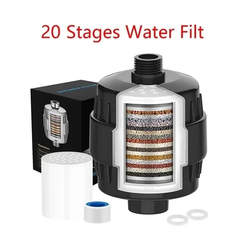 Multi-Stage Shower Water Filtration System