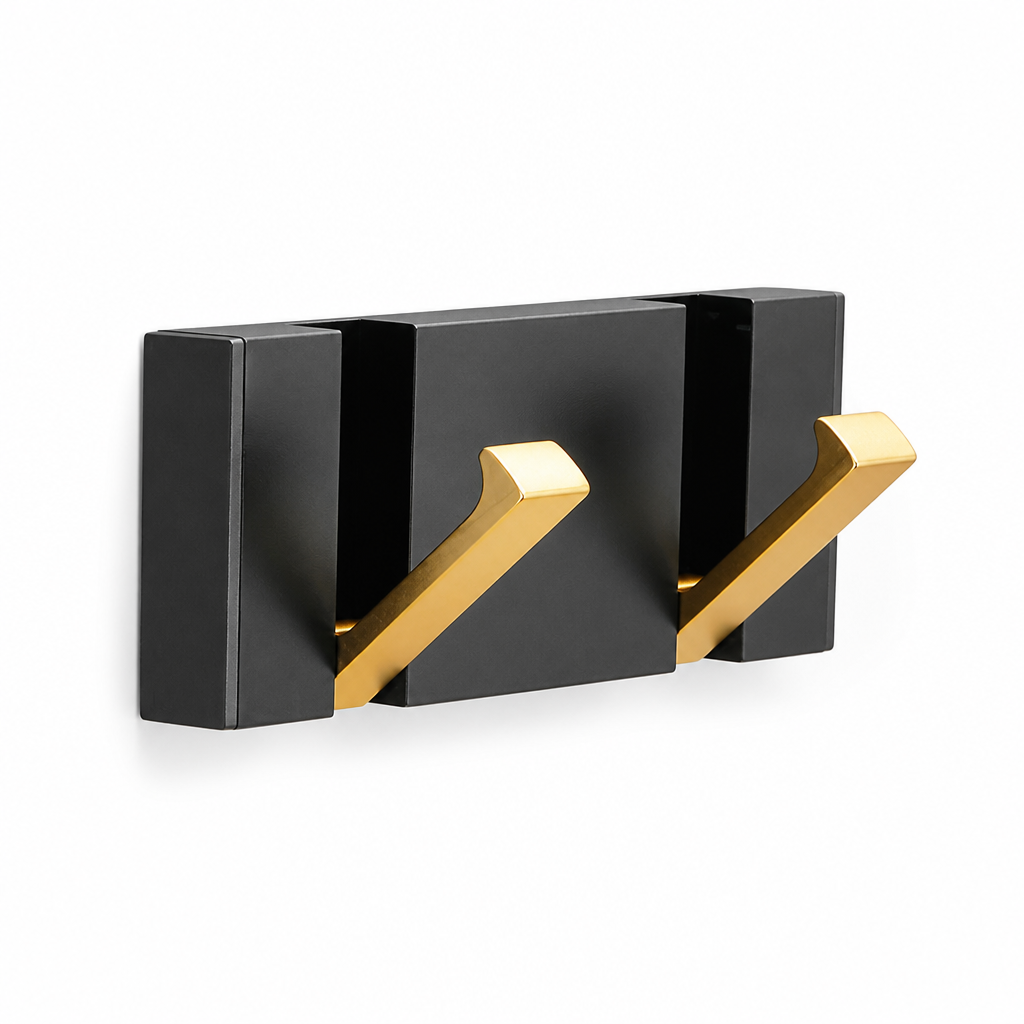 Space-Saving Foldable Aerospace Aluminum Wall Hook (2–6 Hooks)