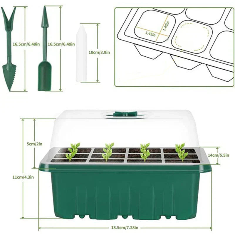 LED Grow Light Kit for Indoor Plants – Includes Hood & 4 Packs of 24 Cells