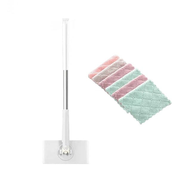 Floor Cleaner | 360° Swiveling Flat Mop Head | Touch-Free Pad Replacement | MopMate