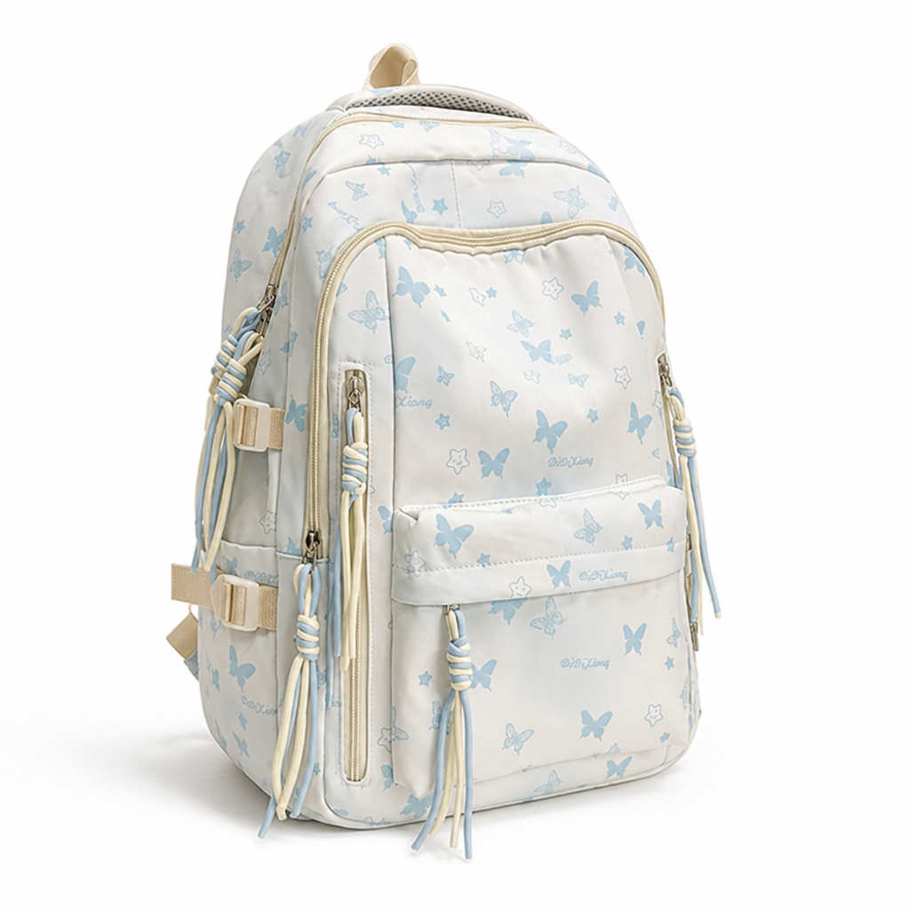 Anti-Theft Multi-Compartment Nylon Backpack (Fits 15.6-Inch Laptop)