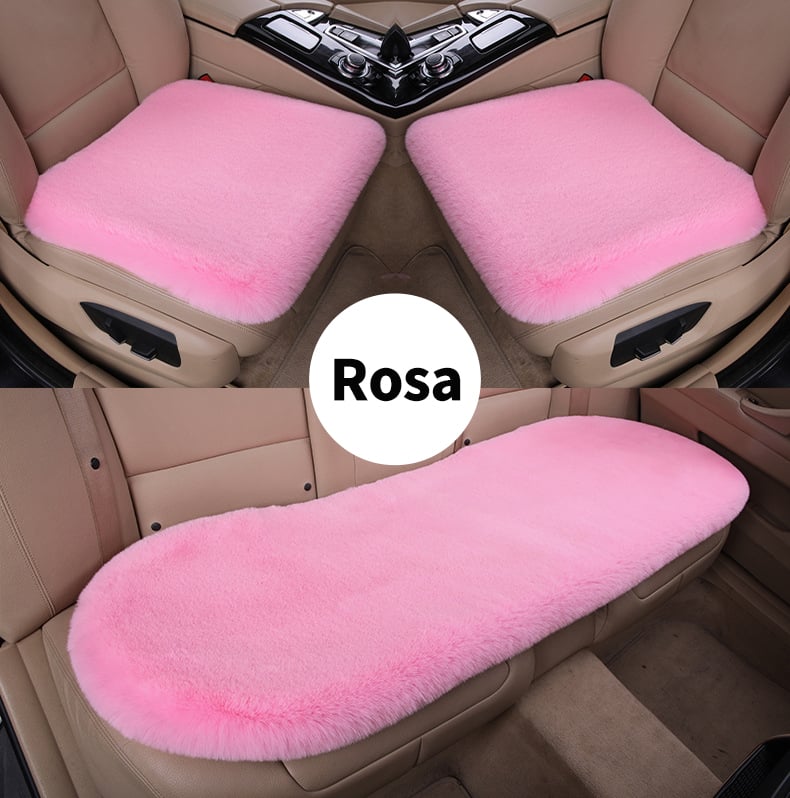 Set of 2 Breathable Non-Slip Soft Plush Car Seat Covers