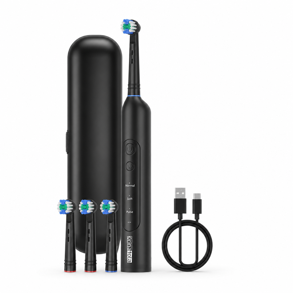 Multi-Mode Electric Toothbrush with USB-C Charging – Interchangeable Brush Heads